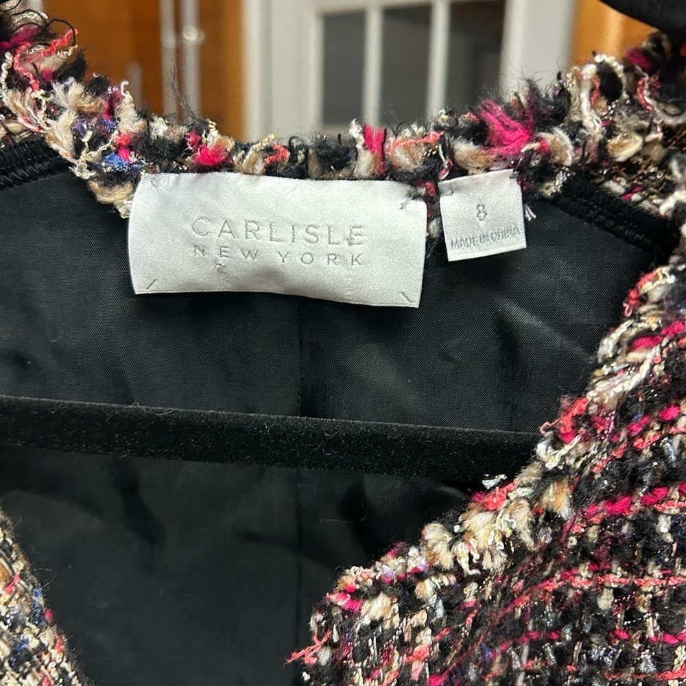 Carlisle Tweed Blazer - Pink and Black Size 8 - Picture 4 of 4